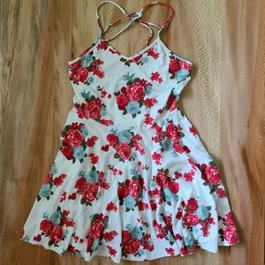 Sparkle & Fade Floral Print Skater Dress